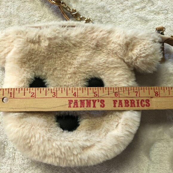 DEB & Dave Cute Bear Shoulder Bag Faux Fur 7" x 7.5" - Picture 6 of 7